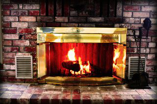 basement through the fireplace